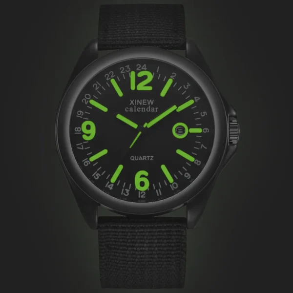 Man Watch 2022 XINEW Men Watches Fashion Luminous Date Quartz Watch Army Soldier Military Nylon Strap Watches Men Sports Watches - Image 3