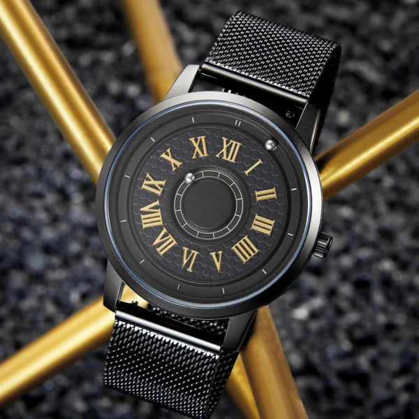 EUTOUR Men's Magnetic Watch, Analog Japanese Quartz Watch Ladies Watch Original Band 40mm Stainless Steel Strap - Image 5