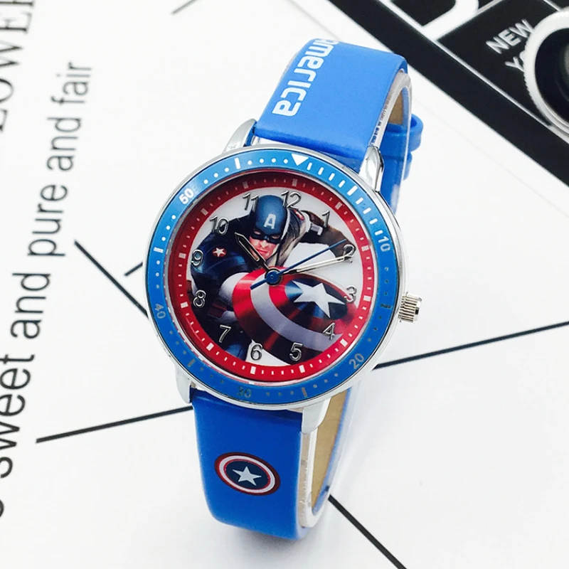 DISNEY Spiderman Captain America Iron Man Kids Wristwatch Student Quartz Watch Christmas Birthday Gift Super Hero Boys Clock - Image 2