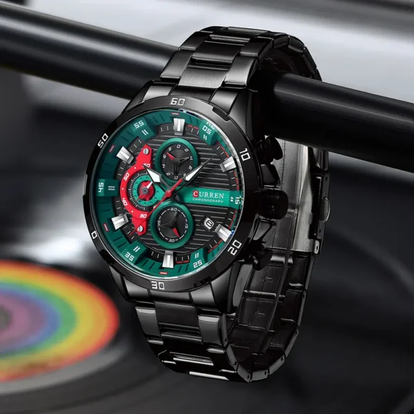 CURREN Fashion Sports Watches for Man Casual Stainless Steel Band Chonograph Wristwatches Luminous Male Clock - Image 5