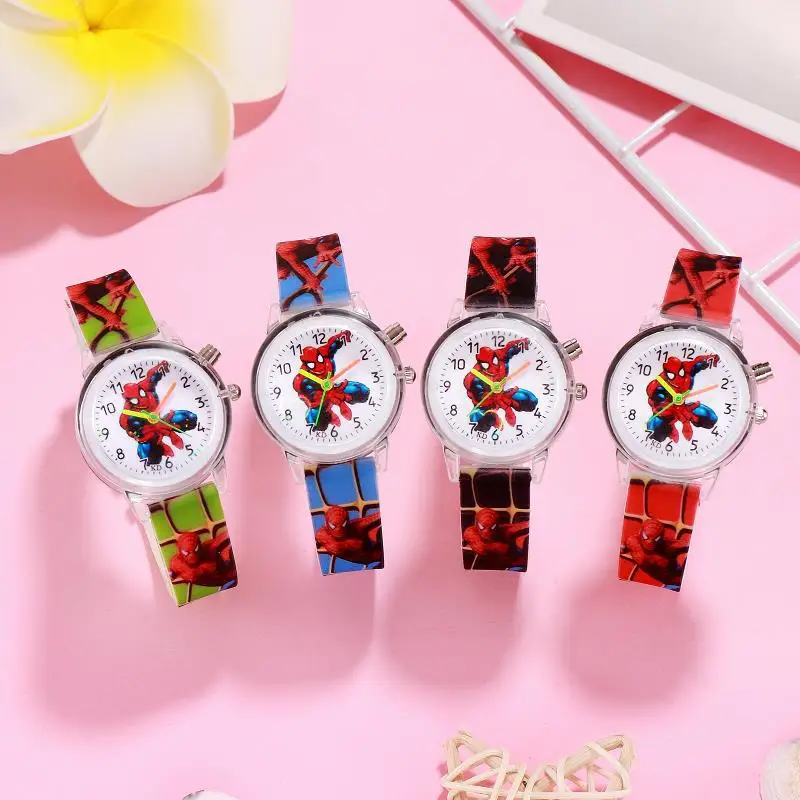 Frozen Princess Elsa Children Cartoon Watches Spiderman Colorful Light Source Boys Watch Girls Kids Party Gift Clock Wristwatch - Image 5