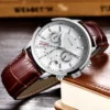 2023 New Mens Watches LIGE Top Brand Leather Chronograph Waterproof Sport Automatic Date Quartz Watch For Men Relogio Masculino - Image 3