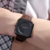 TOMI Fashion Square Watch for Men Quartz Wristwatch Simple Relogio Masculine Leather Strap Watch Minimalist Male Clock Gift 2021 - Image 6