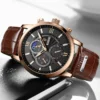 2024 New Mens Watches LIGE Top Brand Luxury Leather Casual Quartz Watch Men's Sport Waterproof Clock Watch Relogio Masculino+Box - Image 3