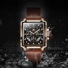 OLEVS Top Brand Male Watches Square Quartz Watch Watch For Men Waterproof Leather Strap Sport Clock Male Relogio Masculino - Image 5