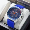 Fashion Chronograph Men Watches Top Brand Luxury Silicone Band Sport Wristwatch Business Quartz Clock Waterproof Montre Homme - Image 3