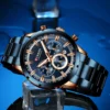 CURREN New Fashion Watches with Stainless Steel Top Brand Luxury Sports Chronograph Quartz Watch Men Relogio Masculino - Image 3