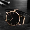Dropshipping Mens Full Black Slim Simple Unisex Wristwatch Top Fashion Brand Sport Casual Waterproof Watches Relogio Masculino - Image 3