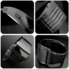 Fashion Blue LED Display Wide Stainless Steel Band Men Digital Wrist Watch Gift - Image 6