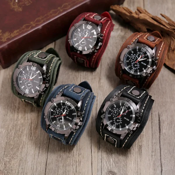 Luxury Watch for Men 2024 Leather Watchband Chronograph Punk Style Quartz Watch For Men Classic Men Watches Pagani Design Watch - Image 5