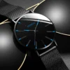 2024 Geneva Minimalist Watch Men Ultra Thin Blue Stainless Steel Mesh Belt Watches Man Business Casual Quartz Wrist Watch - Image 3