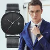 Men Business Watches Luxury Gold Watches Men Ultra thin Mens Watches Stainless Steel Mesh Belt Quartz Watches horloge mannen - Image 4