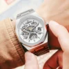 FORSINING Brand Watch Men Mechanical Skeleton Watch Fashion Casual Automatic Watch Stainless Steel FSG8198 - Image 5