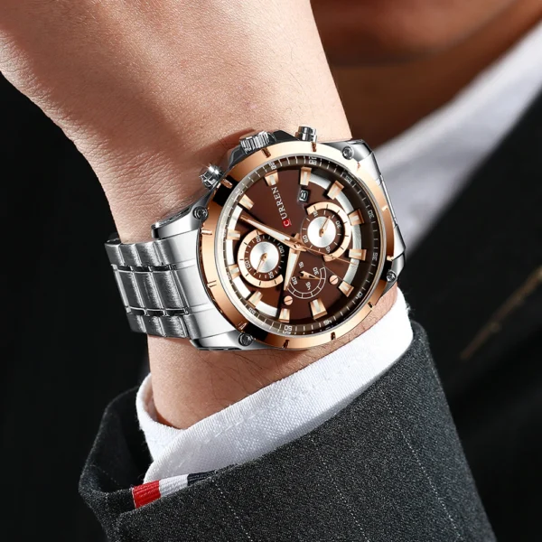 CURREN Mens Watches Fashion Top Brand Luxury Business Automatic Date Watch Men Casual Waterproof Watch Relogio Masculino+Box - Image 5