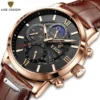 2024 New Mens Watches LIGE Top Brand Luxury Leather Casual Quartz Watch Men's Sport Waterproof Clock Watch Relogio Masculino+Box - Image 6