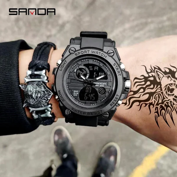 SANDA Brand G Style Men Digital Watch Shock Military Sports Watches Fashion Waterproof Electronic Wristwatch Mens Relogios - Image 6