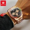 Watch for Men OLEVS Rainbow Gemstone Bezel Business Luxury Top Brand Quartz Watches Waterproof Sports Watches reloj hombre - Image 2