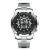 Mens Watch Quartz Top Luxury Stainless Steel Wristwatch 30M Waterproof Fashion Skeleton Dial Clock Auto Date Watch for Man - Image 6