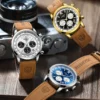 NIBOSI Men Watch Luxury Sports Waterproof Leather Men's Watches Clock Chronograph Luminous Date Man Wristwatch Relogio Masculino - Image 4