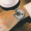 YIKAZE Luxury Quartz Men's Watches Punk Style Dual Dial Business Men Wristwatch Stainless Steel Strap Waterproof Military Watch - Image 4