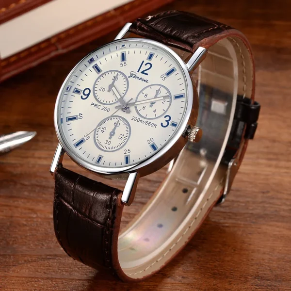 Ultra Thin Watch Men Sports Watches GENEVA Leather Band Analog Quartz Wristwatches Men Cheap Price Dropshipping Reloj Hombre - Image 3