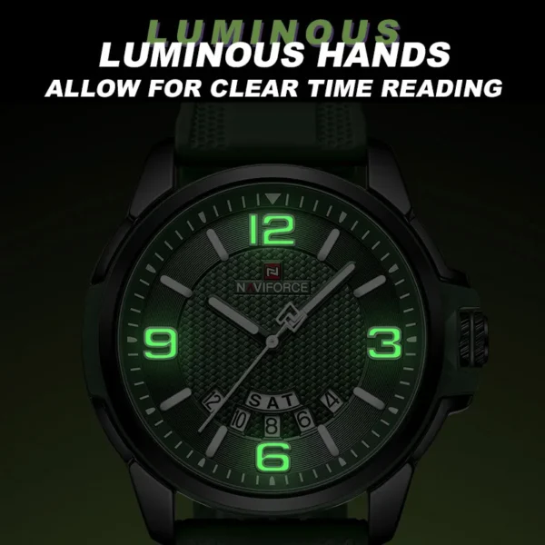 Original Brand NAVIFORCE New Quartz Watch for Men Waterproof Silicone Strap Business Male Classic Wristwatches Auto Date Clock - Image 5