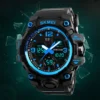 SKMEI 1155B 5Bar Waterproof Dual Display Wristwatches Relogio Masculino watch Sport Men Military Digital Watches Sport Watch - Image 4