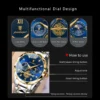 POEDAGAR Luxury Man Wristwatch Waterproof Luminous Chronograph Watch for Men Stainless Steel Men's Quartz Watches reloj hombre - Image 4