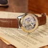 Skeleton Hollow Mens Watches Luxury Steampunk Gold Sliver Quartz Watch Stainless Steel Male Transparent Man Relogio Masculino - Image 4