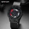 Rotating Dial Waterproof Car Wheel Watch Men Quartz Sport Steel Clock Creative Rim Hub Wheel Wristwatch Relogio Masculine - Image 2