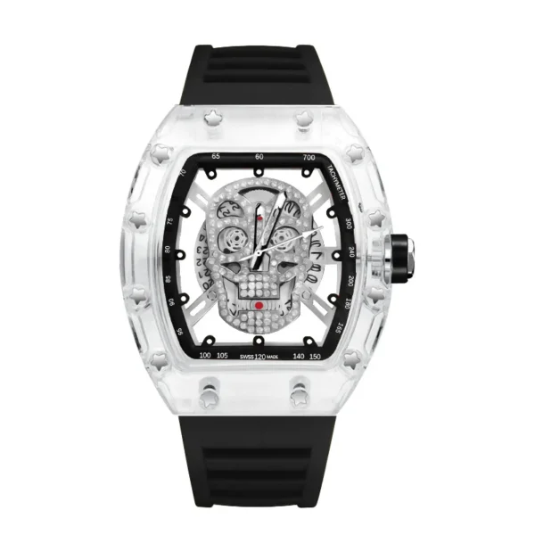 2024 New Quartz Men’s Wristwatch Fashion Trend Non-mechanical Waterproof Male Watch Luminous Transparent Ghost Head Watches - Image 5