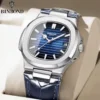 BINBOND Authentic New Men's Quartz Watchwith Waterproof Leather Strap Fashion Business Luminous Calendar Men Students Watches - Image 2