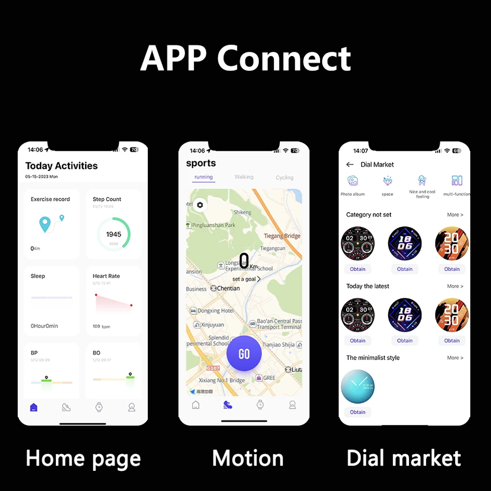 Outdoors Compass Smart Watch Men GPS Tracker 5keys 1.6 Inch AMOLED 360*360 HD Screen Bluetooth Call SmartWatch For Android IOS - Image 5