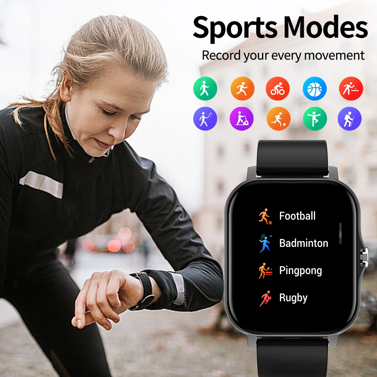 Outdoor sports smartwatch, wireless calling, information reminder, men's and women's multifunctional sports watch - Image 5