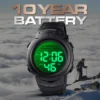 SKMEI 1560 Men 2 Time 10 Year Battery Alarm Clock reloj hombre Sport Fitness Watches Mens Digital 100M Waterproof Wrist Watch - Image 2
