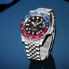 PAGANI DESIGN Original 40MM Men GMT Automatic Mechanical Watches Japan NH34 Luxury Stainless Steel 100M Waterproof Watch PD-1662 - Image 4