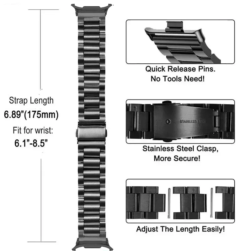 Metal Strap for Samsung Galaxy Watch Ultra 47mm Band Smart Watch Stainless steel Belt for Galaxy Watch Ultra Bracelet Watchband - Image 3