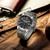OCHSTIN Authentic Waterproof Sports Men's Watch Three-eye Calendar Quartz Watch Fashion Leather Belt Male Casual Wirstwatch - Image 2