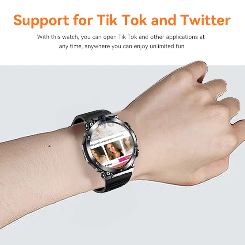 4G LTE Smartwatch 2024 Android os GPS Video Voice Wi-Fi Call Messaging HD Dual Cameras 4G Sim Card WIFI Men's Smart Watch 2024 - Image 4