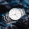 Men Casual Stainless Steel Mesh Belt Watch Simple Dial Quartz Watch Round Dials Business Wristwatch Orologi Di Lusso Leggeri - Image 6