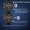 LONGLUX automatic watch cool wholesale mechanical wristwatches steel hollow no logo leather mens watch men gift ﻿ - Image 6