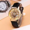 Fashion Hollow Skeleton Watches Men Watches Leather Quartz Wristwatches Cheap Price Dropshipping Relogio Masculino Reloj Hombre - Image 5