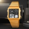 SKMEI 2198 Sports Watch Men's Leisure Business Electronic Watch LED Digital Watch Waterproof Digital StainlessSteel Thermometer - Image 2