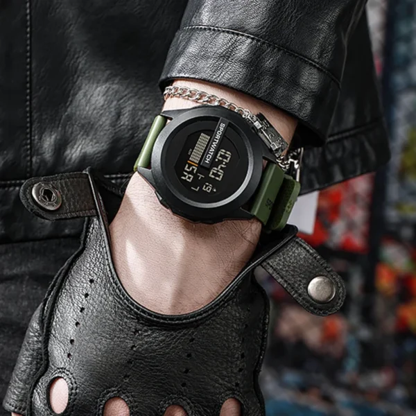 YIKAZE LED Digital Watches for Man Stopwatch Date Week Waterproof Men's Sports Watch Multifunction Fitness Electronic Watch - Image 4
