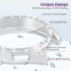 Glass+Case for samsung Galaxy watch 6 accessoires Bling Diamond PC bumper+Screen protector watch6 watch4 watch5 44mm 40mm Cover - Image 4