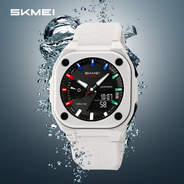 SKMEI New Digital Watch Fashion Sport Men's Wristwatch Countdown Daylight Saving Time with 5Alarm Clock Waterproof Watches - Image 4