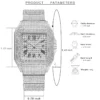 PINTIME Brand Square Men Quartz Watch Ice Out Luxury Full Diamond Ultra Thin Waterproof Hip Hop Wristwatch Popular Item - Image 6