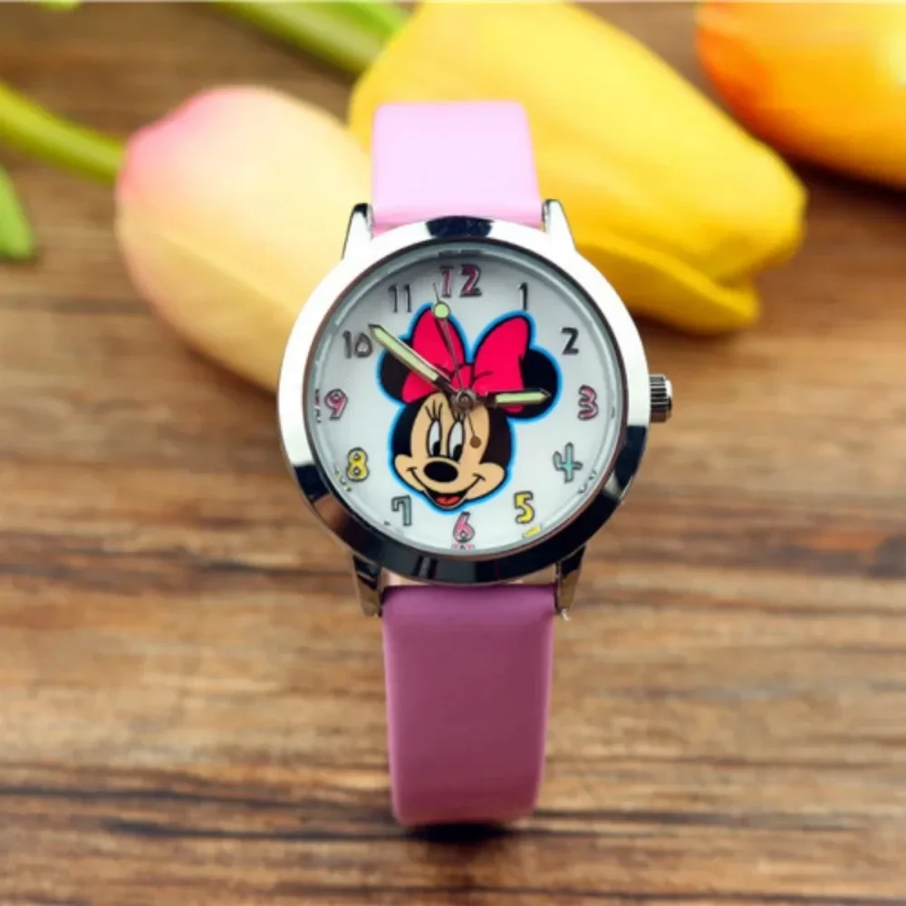 8 Candy Colors Fashion Colorful Watch Girls Children Cartoon Clock Mickey Cute Watches Lovely Relogio Kids Watches Men Reloj - Image 3