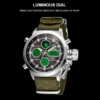 Outdoor Sport Watch Men Dual Time Waterproof Military Wristwatch Army Green Tactical Digital Quartz Watches Clocks reloj hombre - Image 5