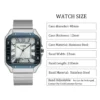 PLADAN Minimalist Watch For Men Stainless Steel Men's Wristwatch Automatic Calendar Wristatches Classics Rectangle Relojes - Image 6